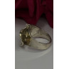 Vintage 925 Sterling Silver & 14K Yellow Gold Part Garnet Ring Size 8