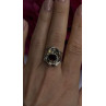 Vintage 925 Sterling Silver & 14K Yellow Gold Part Garnet Ring Size 8