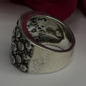 Vintage Wide Band 925 Sterling Silver Beryl & Marcasite Ring Size 8