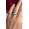 Poison Locket Pillbox  925 Sterling Silver Blue Turquoise Ring Size 7