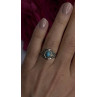 Poison Locket Pillbox  925 Sterling Silver Blue Turquoise Ring Size 7