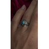 Poison Locket Pillbox  925 Sterling Silver Blue Turquoise Ring Size 7