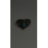 Poison Locket Pillbox  925 Sterling Silver Blue Turquoise Ring Size 7