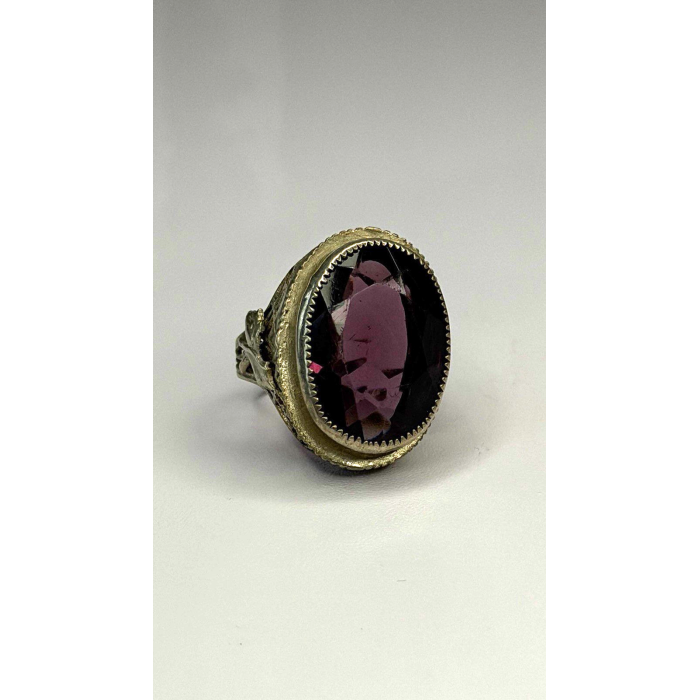 Vintage 925 Sterling Silver Purple Amethyst Ring Size 4.5
