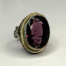 Vintage 925 Sterling Silver Purple Amethyst Ring Size 4.5