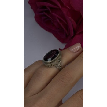 Vintage 925 Sterling Silver Purple Amethyst Ring Size 4.5