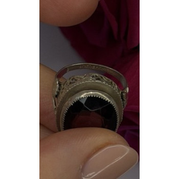 Vintage 925 Sterling Silver Purple Amethyst Ring Size 4.5