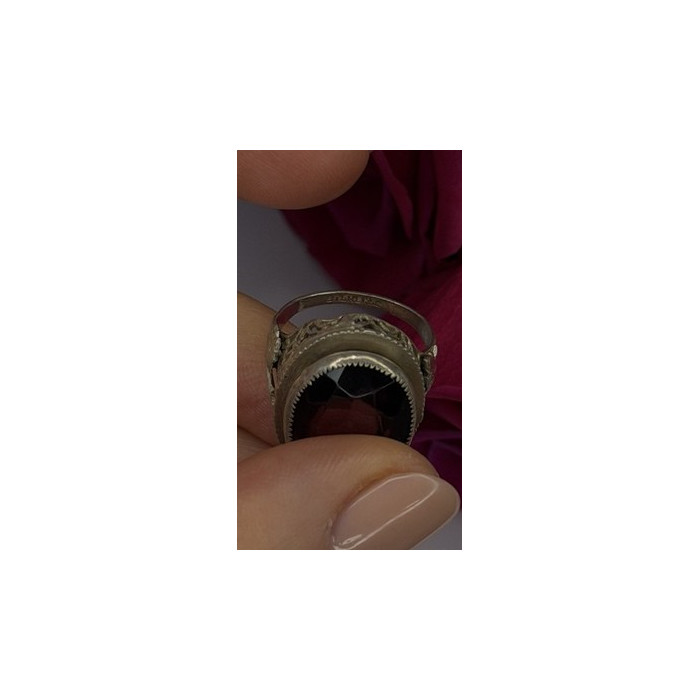 Vintage 925 Sterling Silver Purple Amethyst Ring Size 4.5