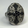 Elegant 925 Sterling Silver Spinel Stones Ring Size 8