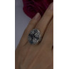 Elegant 925 Sterling Silver Spinel Stones Ring Size 8