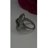 Elegant 925 Sterling Silver Spinel Stones Ring Size 8