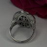 Elegant 925 Sterling Silver Spinel Stones Ring Size 8