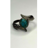 Vintage 925 Sterling Silver Blue Turquoise Ring Size 10