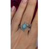 Vintage 925 Sterling Silver Blue Turquoise Ring Size 10
