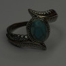 Vintage 925 Sterling Silver Blue Turquoise Ring Size 10