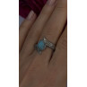 Vintage 925 Sterling Silver Blue Turquoise Ring Size 10