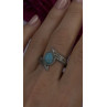 Vintage 925 Sterling Silver Blue Turquoise Ring Size 10