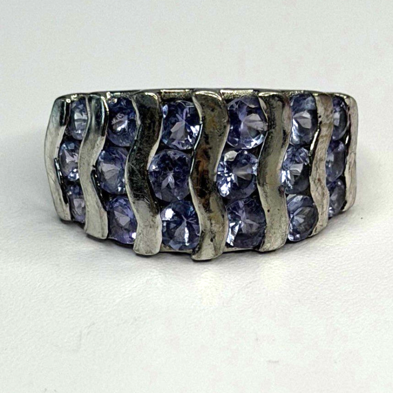 925 Sterling Silver Lavender Tanzanite Ring Size 6