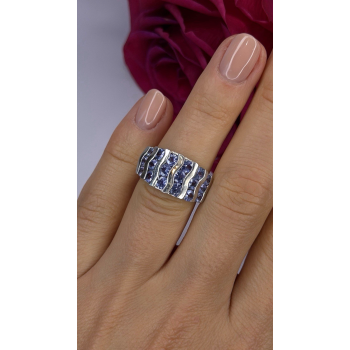925 Sterling Silver Lavender Tanzanite Ring Size 6