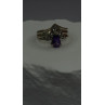 Vintage 925 Sterling Silver Amethyst & Marcasite Ring Size 7.5
