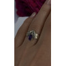 Vintage 925 Sterling Silver Amethyst & Marcasite Ring Size 7.5