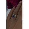 Vintage 925 Sterling Silver Amethyst & Marcasite Ring Size 7.5