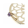 10K YELLOW GOLD  AMETHYST & DIAMOND RING SIZE 7.25