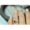 10K YELLOW GOLD  AMETHYST & DIAMOND RING SIZE 7.25