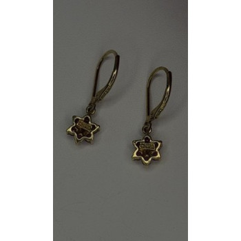 Flower 925 Sterling Silver Gold Plated Pink & White Topaz Earrings