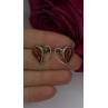 Heart 925 Sterling Silver Amber Earrings