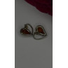 Heart 925 Sterling Silver Amber Earrings