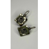 Vintage Israel Silpada 925 Sterling Silver Garnet Earrings