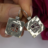 Vintage Israel Silpada 925 Sterling Silver Garnet Earrings