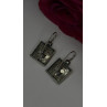 Vintage Israel Silpada 925 Sterling Silver Garnet Earrings
