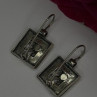 Vintage Israel Silpada 925 Sterling Silver Garnet Earrings