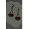 925 Sterling Silver Amber Drop Earrings