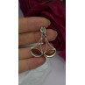 925 Sterling Silver Amber Drop Earrings