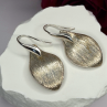 Elegant Italy 925 Sterling Silver Leaf Earrings