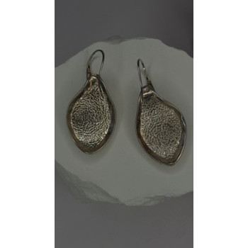 Elegant Italy 925 Sterling Silver Leaf Earrings