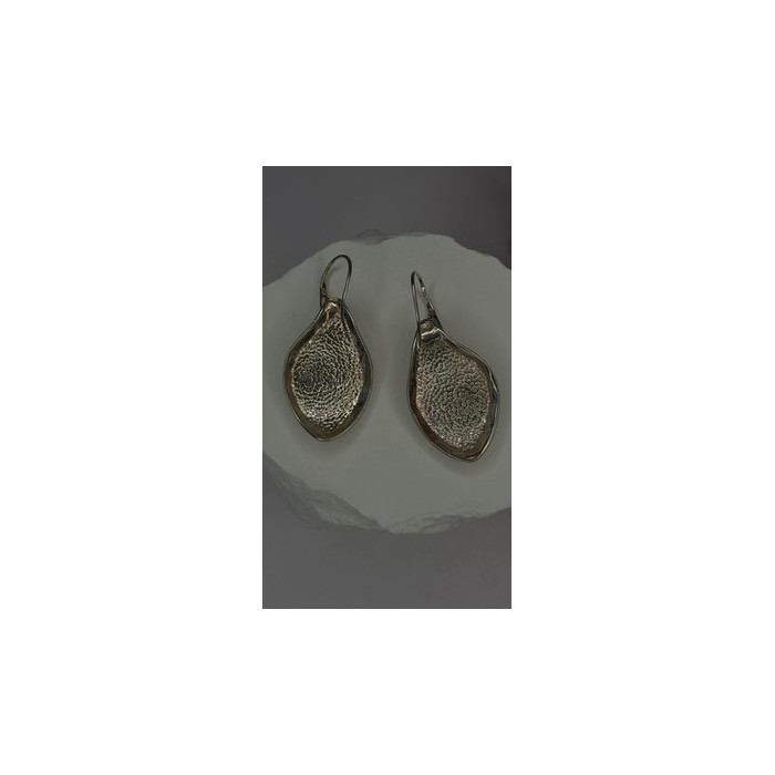 Elegant Italy 925 Sterling Silver Leaf Earrings