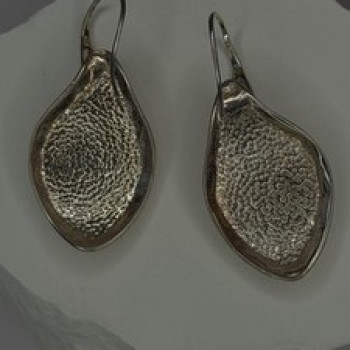 Elegant Italy 925 Sterling Silver Leaf Earrings