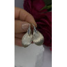 Elegant Italy 925 Sterling Silver Leaf Earrings
