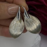 Elegant Italy 925 Sterling Silver Leaf Earrings