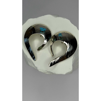 Native American Style 925 Sterling Silver Blue Turquoise Earrings