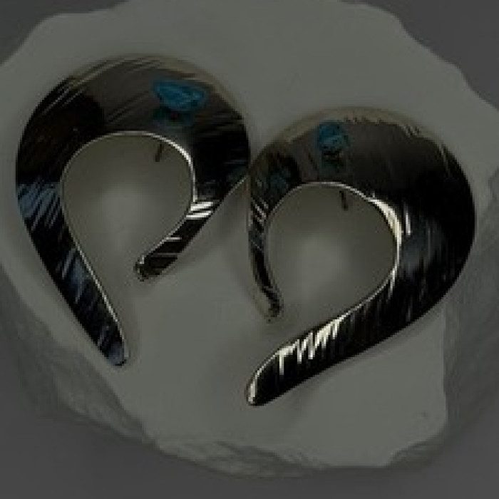 Native American Style 925 Sterling Silver Blue Turquoise Earrings