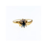 10K YELLOW GOLD  SPINEL & DIAMONDS RING SIZE 8.5