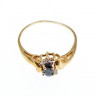 10K Yellow Gold Spinel & Diamonds Ring Size 8.5