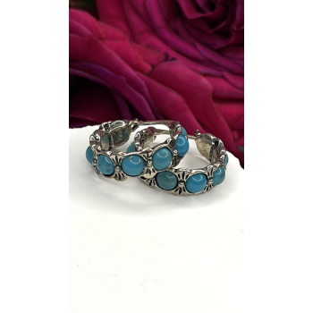 Vintage 925 Sterling Silver Blue Turquoise Earrings