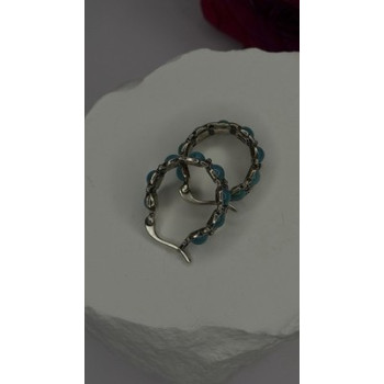 Vintage 925 Sterling Silver Blue Turquoise Earrings