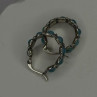 Vintage 925 Sterling Silver Blue Turquoise Earrings